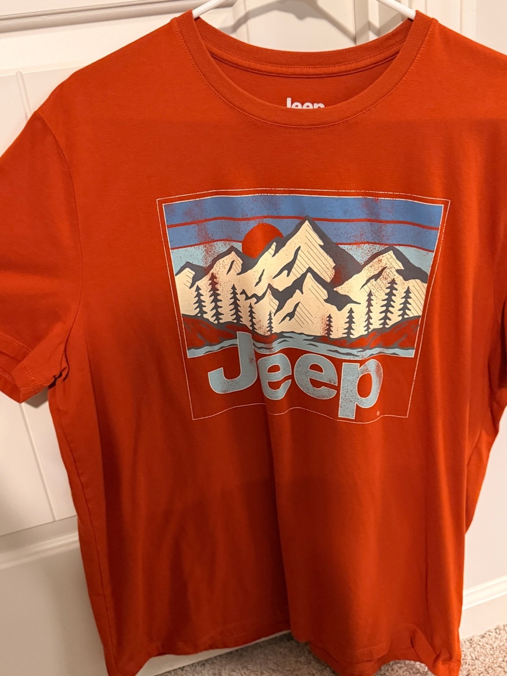 Jeep Orange Graphic Mountain Tee
